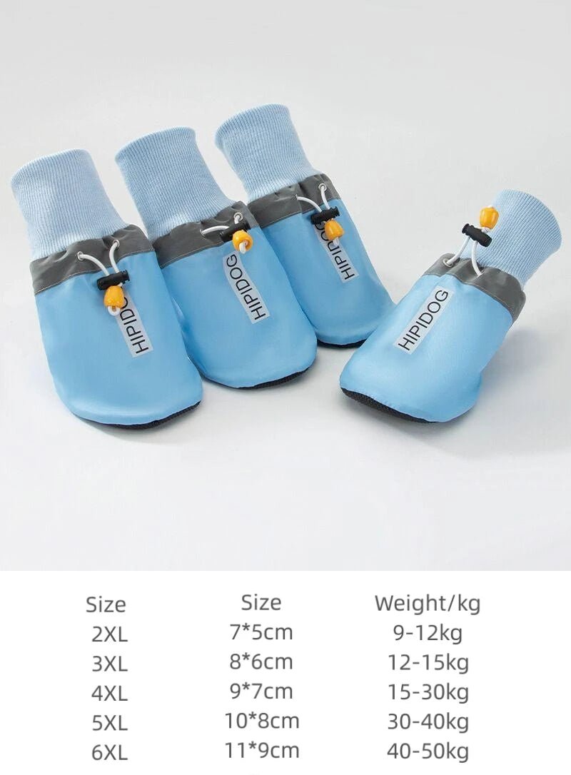 Large Pet Dogs Shoes WaterproofAnti - Slip Rubber Shoes for Pet Dogs, Waterproof Rain Shoes, Outdoor Footwear, 4pcs Socks - Furbury