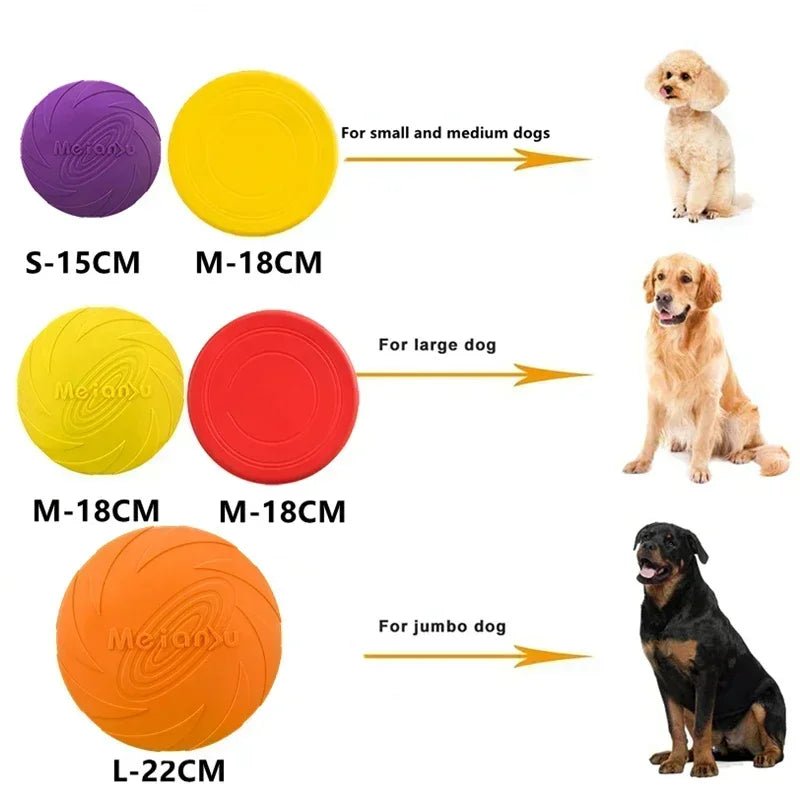 Multicolor Frisbeed Dog Toy Fashion Pet Dog Silicone Game Flying Discs Trainning Interactive Toys Pet Supplies Flying Disc - Furbury