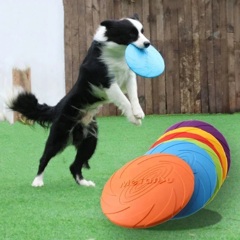 Multicolor Frisbeed Dog Toy Fashion Pet Dog Silicone Game Flying Discs Trainning Interactive Toys Pet Supplies Flying Disc - Furbury