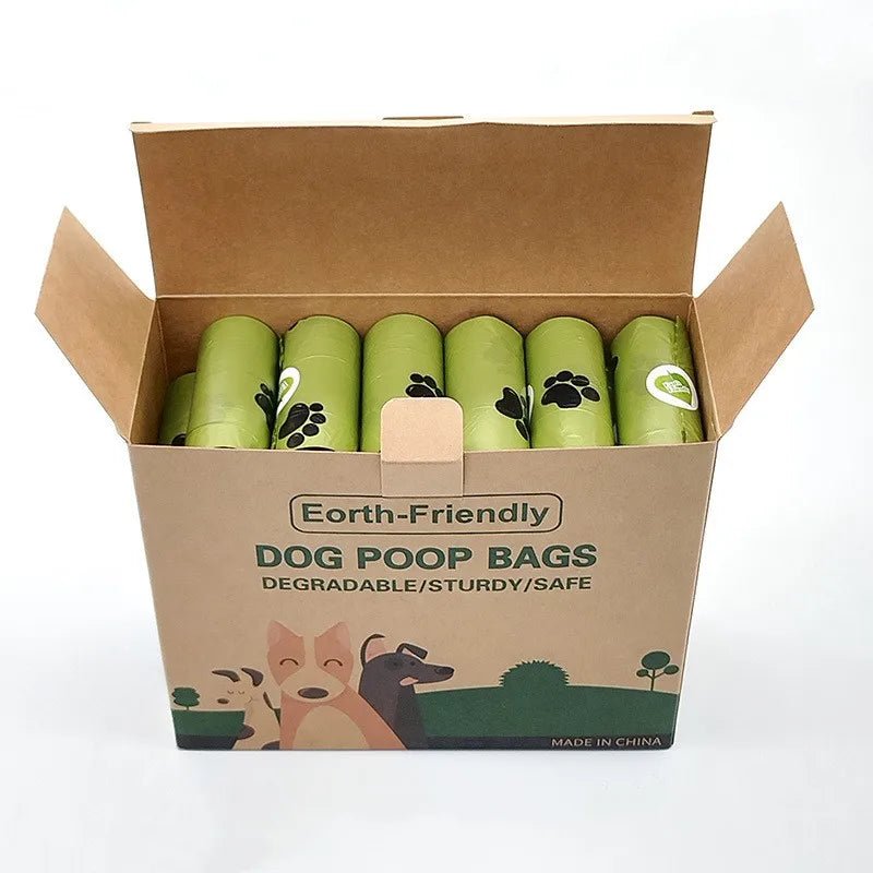 New Pet Biodegradable Trash Bag Dog Poop Bags Bulk Biobase Scented Poo Bag Degradable Cat Waste Bags Dog Poop Dispenser Gifts - Furbury