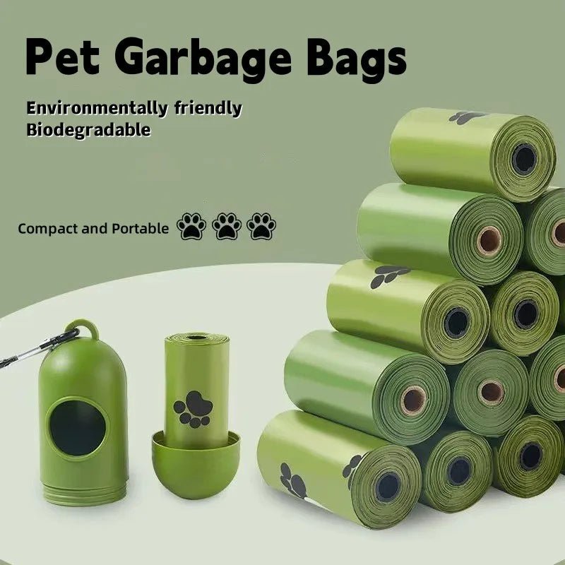 New Pet Biodegradable Trash Bag Dog Poop Bags Bulk Biobase Scented Poo Bag Degradable Cat Waste Bags Dog Poop Dispenser Gifts - Furbury