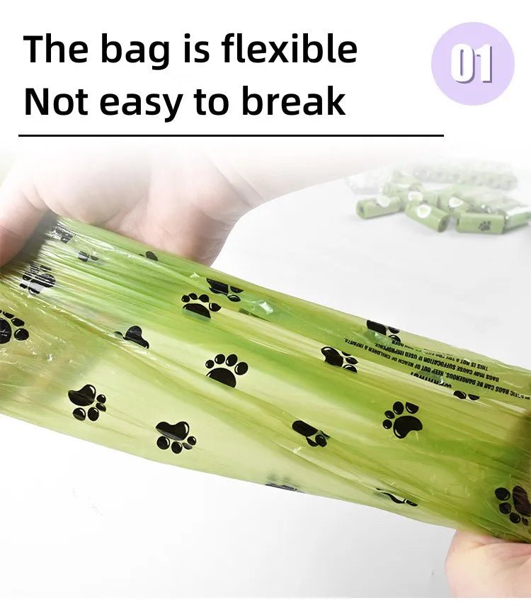 New Pet Biodegradable Trash Bag Dog Poop Bags Bulk Biobase Scented Poo Bag Degradable Cat Waste Bags Dog Poop Dispenser Gifts - Furbury