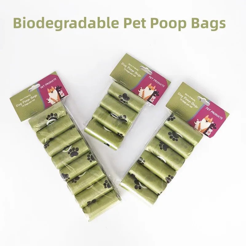 New Pet Biodegradable Trash Bag Dog Poop Bags Bulk Biobase Scented Poo Bag Degradable Cat Waste Bags Dog Poop Dispenser Gifts - Furbury