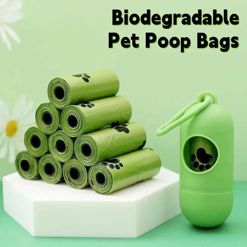 New Pet Biodegradable Trash Bag Dog Poop Bags Bulk Biobase Scented Poo Bag Degradable Cat Waste Bags Dog Poop Dispenser Gifts - Furbury