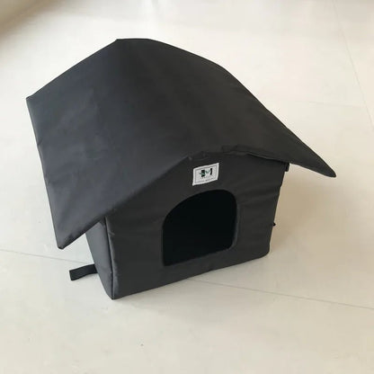 Outdoor Cat House Puppy Kitten Outdoor Shelter Waterproof Pet Cave Insulated Foldable Pet Tent Bed Removable Washable Pet House - Furbury