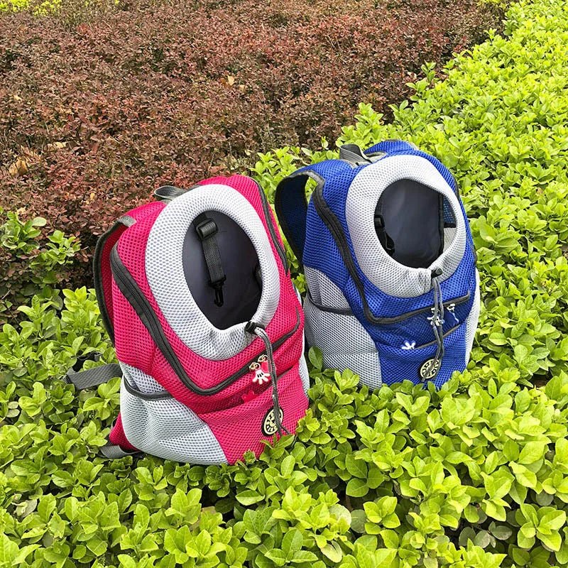 Outdoor Pet Dog Carrier Bag Portable Travel Backpack Front Bag Double Shoulder Mesh Backpack Head Carrying Bags For Cat - Furbury