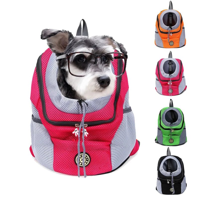 Outdoor Pet Dog Carrier Bag Portable Travel Backpack Front Bag Double Shoulder Mesh Backpack Head Carrying Bags For Cat - Furbury