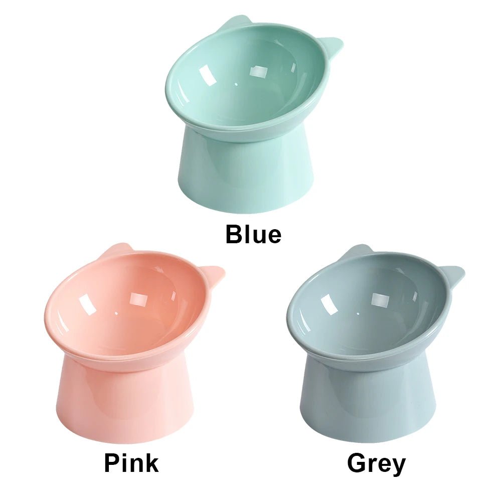 Pet Cat Dog Bowl High Foot Dog Bowl Neck Protector Cat Pet Food Water Bowl Anti - Overturning Binaural Washable Pet Feeding Bowl - Furbury