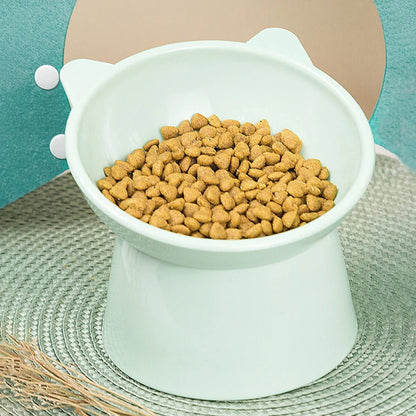 Pet Cat Dog Bowl High Foot Dog Bowl Neck Protector Cat Pet Food Water Bowl Anti - Overturning Binaural Washable Pet Feeding Bowl - Furbury