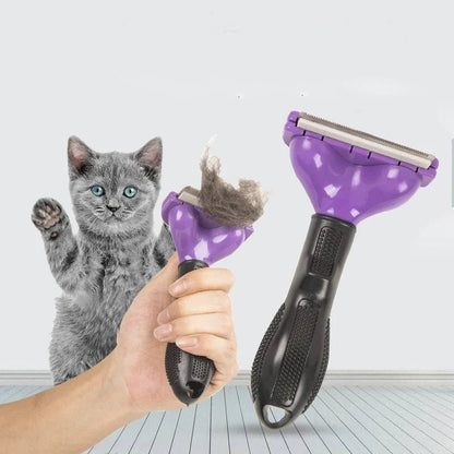 Pet Cat Hair Removal Combs Pet Grooming Brush Dogs Cats Hair Shedding Massage Combs Cat Hair Remover Cleaning Grooming Cat Brush - Furbury