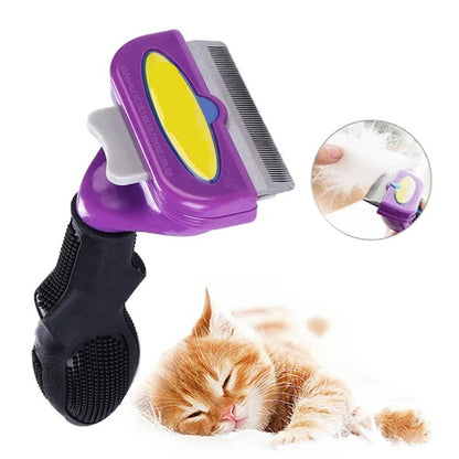 Pet Cat Hair Removal Combs Pet Grooming Brush Dogs Cats Hair Shedding Massage Combs Cat Hair Remover Cleaning Grooming Cat Brush - Furbury