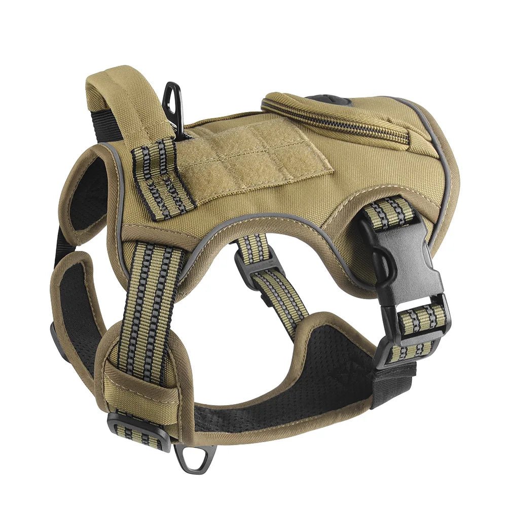 Pet Chest Strap Dog Tactical Chest Back Outdoor Medium Large Dog Vest Explosion proof Punching Traction Rope - Furbury