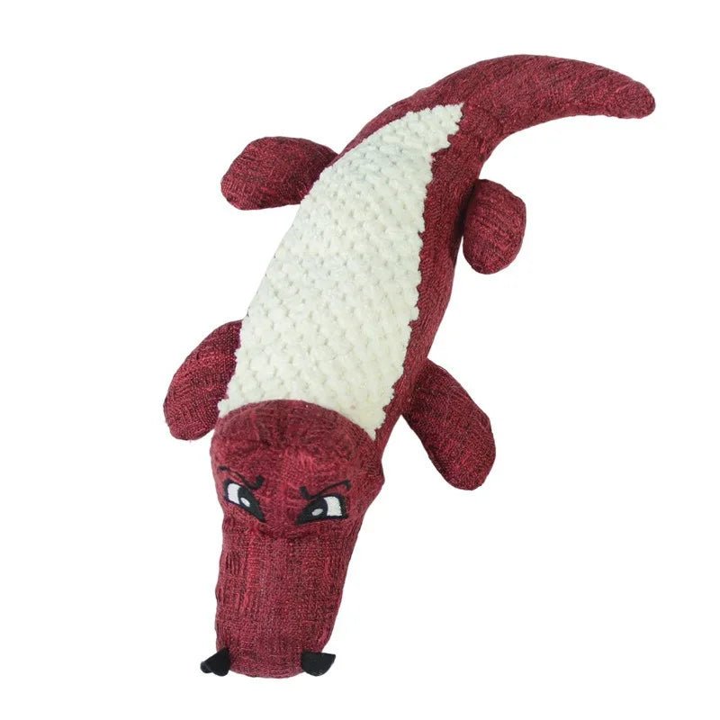 Pet Chew Toys Interactive Cartoon Animal Plush Alligator Shape Dog Sound Toy Gnawing Grinding Teeth Training Supplies - Furbury