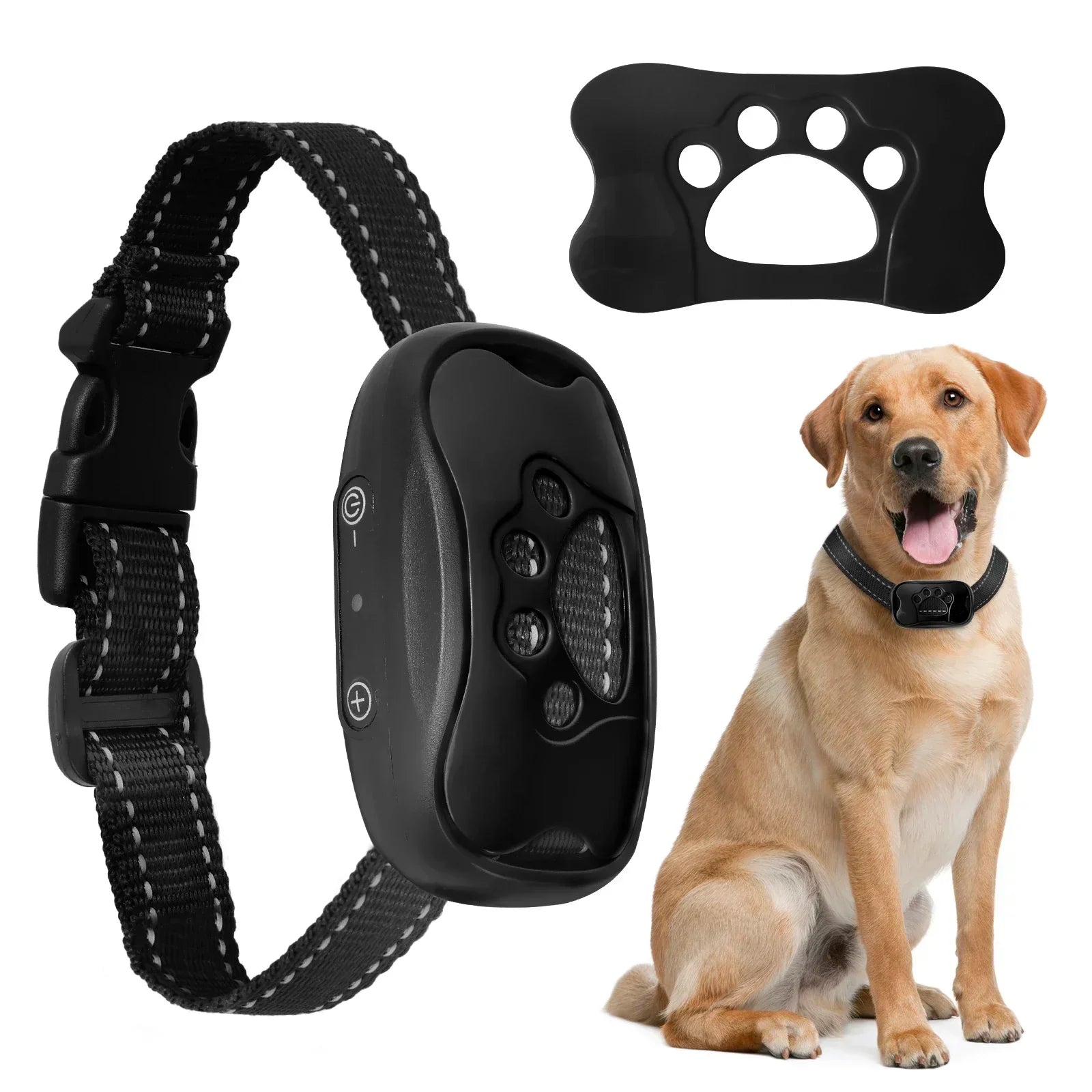 Pet Dog Anti Barking Device USB Rechargeable Dogs Training Collar Ultrasonic Stop Barking Vibration Anti Bark Collar - Furbury