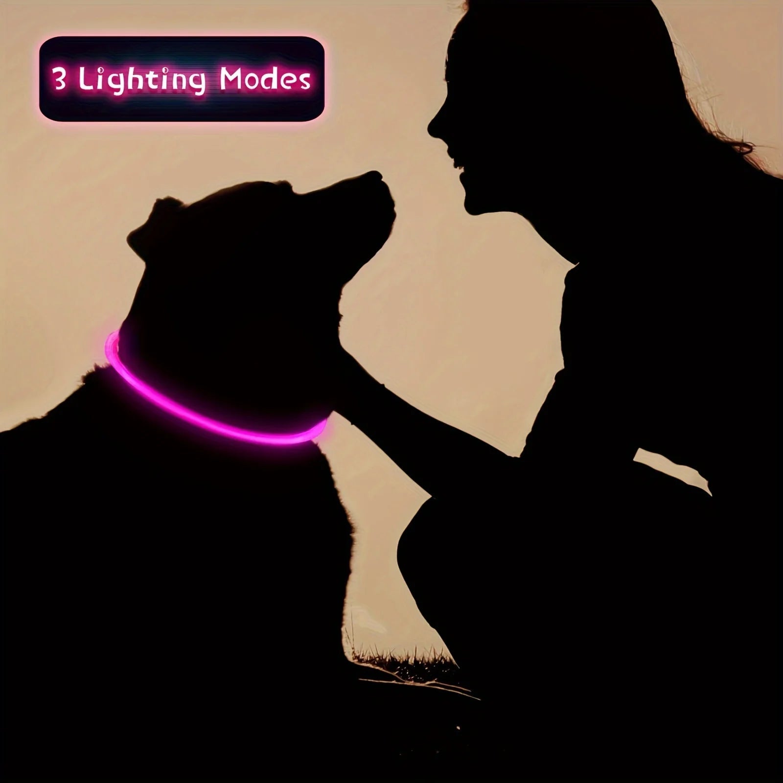 Pet Dog LED Light Collar Luminous Anti - Lost Dog Collar USB Rechargeable Dog Necklace Collar - Furbury