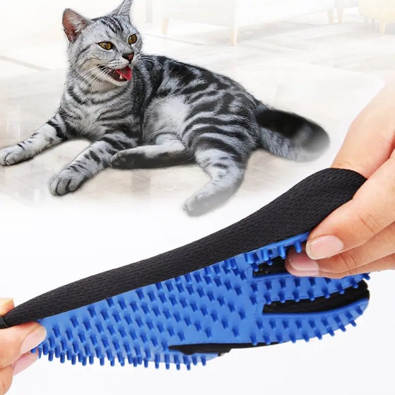 Pet Hair Remover Gloves Cat Dog Massage Bathing Cleaning Grooming Supplies Silicone Hair Sticking Removal Brush - Furbury