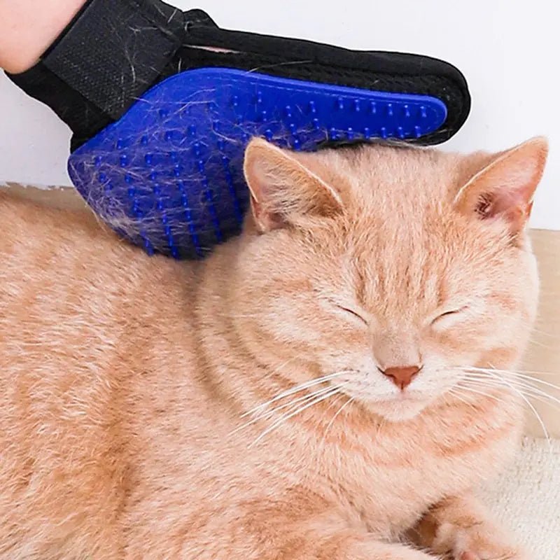 Pet Hair Remover Gloves Cat Dog Massage Bathing Cleaning Grooming Supplies Silicone Hair Sticking Removal Brush - Furbury