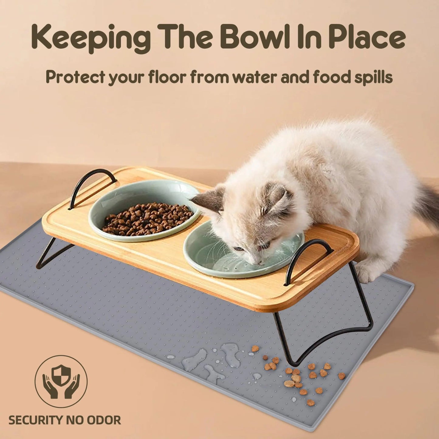 Pet Placemat Nonspill Easy to Clean Foldable Cat and Dog Feeding Mat Silicone Non - slip Waterproof Pet Mat - Furbury