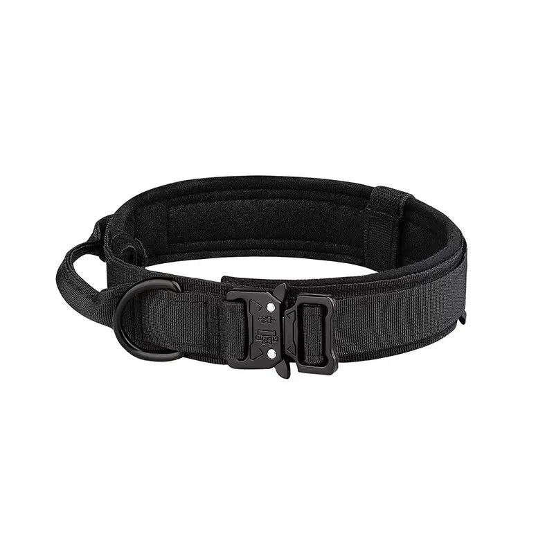 Pet Products Outdoor Tactical Dog Collar Metal Buckle Breathability Nylon Collar Medium and Large Dog Training Neck Collar Dog - Furbury