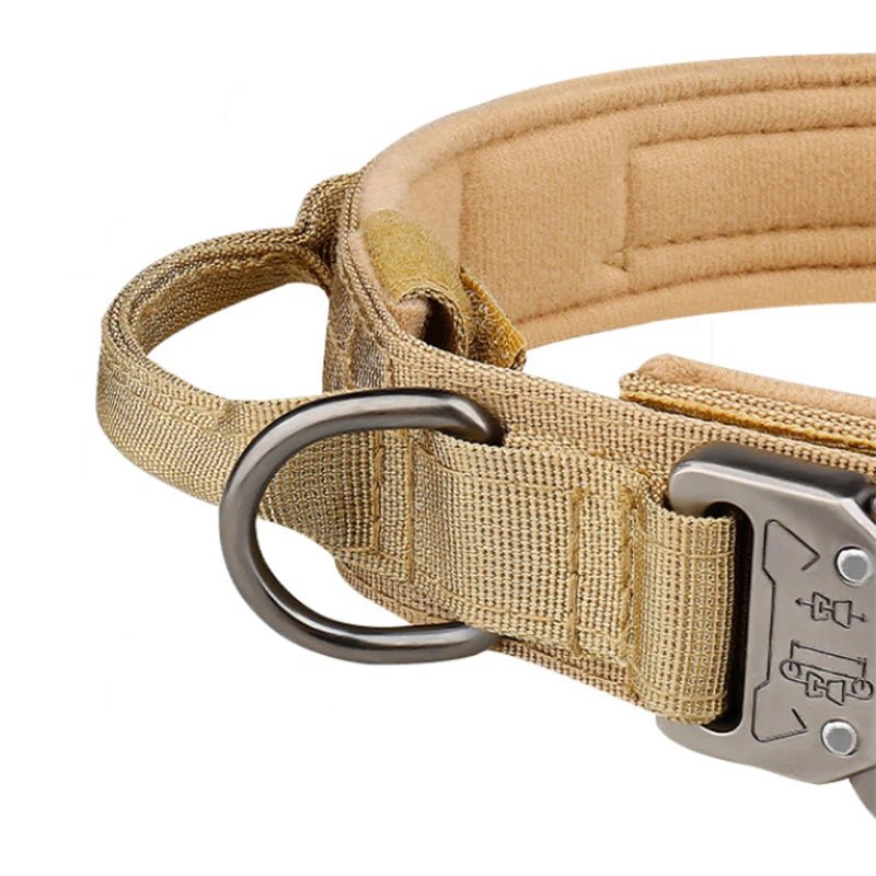 Pet Products Outdoor Tactical Dog Collar Metal Buckle Breathability Nylon Collar Medium and Large Dog Training Neck Collar Dog - Furbury