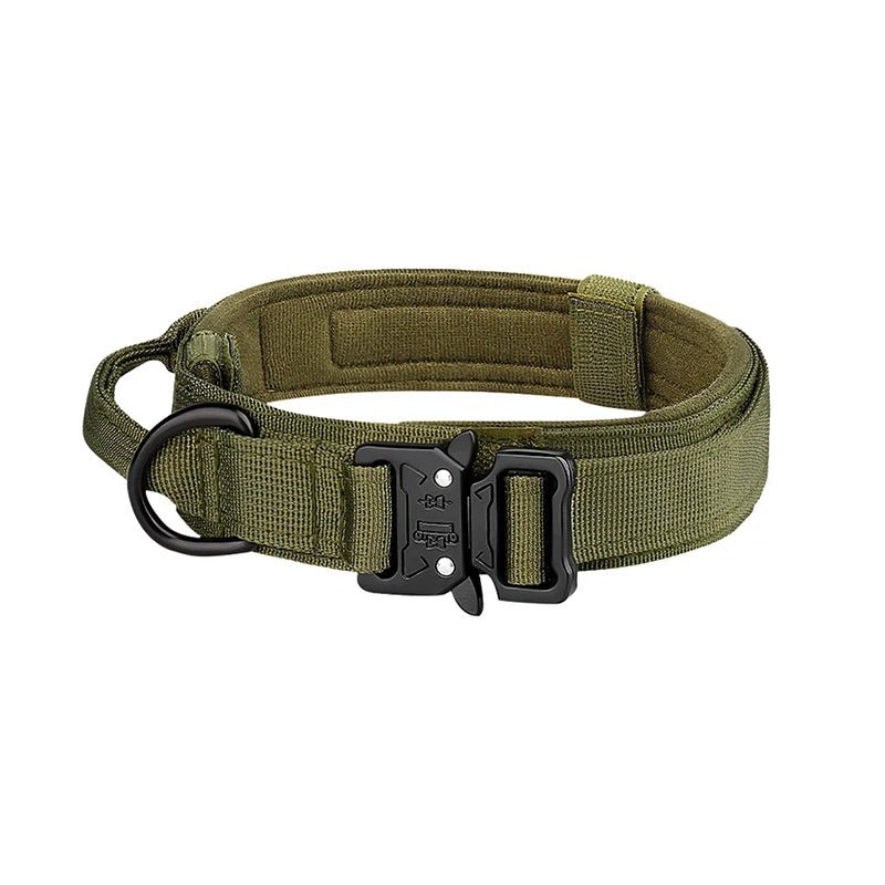 Pet Products Outdoor Tactical Dog Collar Metal Buckle Breathability Nylon Collar Medium and Large Dog Training Neck Collar Dog - Furbury