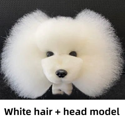 Pet simulated head hair fake dog head model beautician practice cutting dog hair dog body Wig Pet Grooming Trimming Practice - Furbury