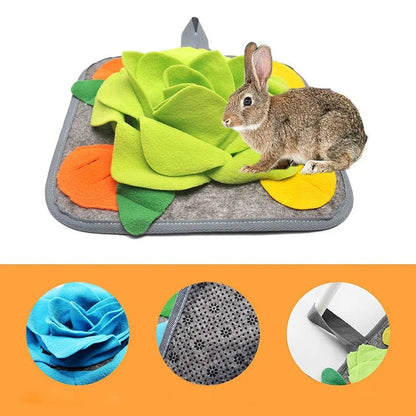 Pet Snuffle Mat For Dogs Rabbit Pet Feeding Foraging Trainingpad Bunny Blanket Toys Puzzle Dogs Toy Noseslow Dispenser Rabbits - Furbury