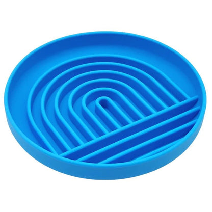 Pet supplies Slow Food Bowl Cat Anti - Knockover Anti - Slip Food Bowl Puppy Anti - choking Silicone Toy Food Plate - Furbury