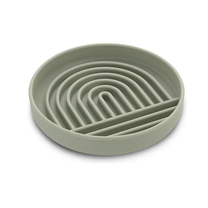 Pet supplies Slow Food Bowl Cat Anti - Knockover Anti - Slip Food Bowl Puppy Anti - choking Silicone Toy Food Plate - Furbury