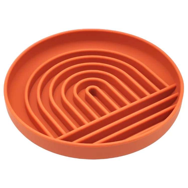 Pet supplies Slow Food Bowl Cat Anti - Knockover Anti - Slip Food Bowl Puppy Anti - choking Silicone Toy Food Plate - Furbury