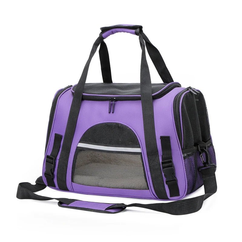 Portable Dog Cat Carrier Bag Pet Puppy Travel Bags Breathable Mesh Foldable Cats Dog Handbag Travel Pet Bag Transport Bag - Furbury