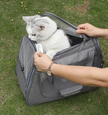 Portable Dog Cat Carrier Bag Pet Puppy Travel Bags Breathable Mesh Foldable Cats Dog Handbag Travel Pet Bag Transport Bag - Furbury