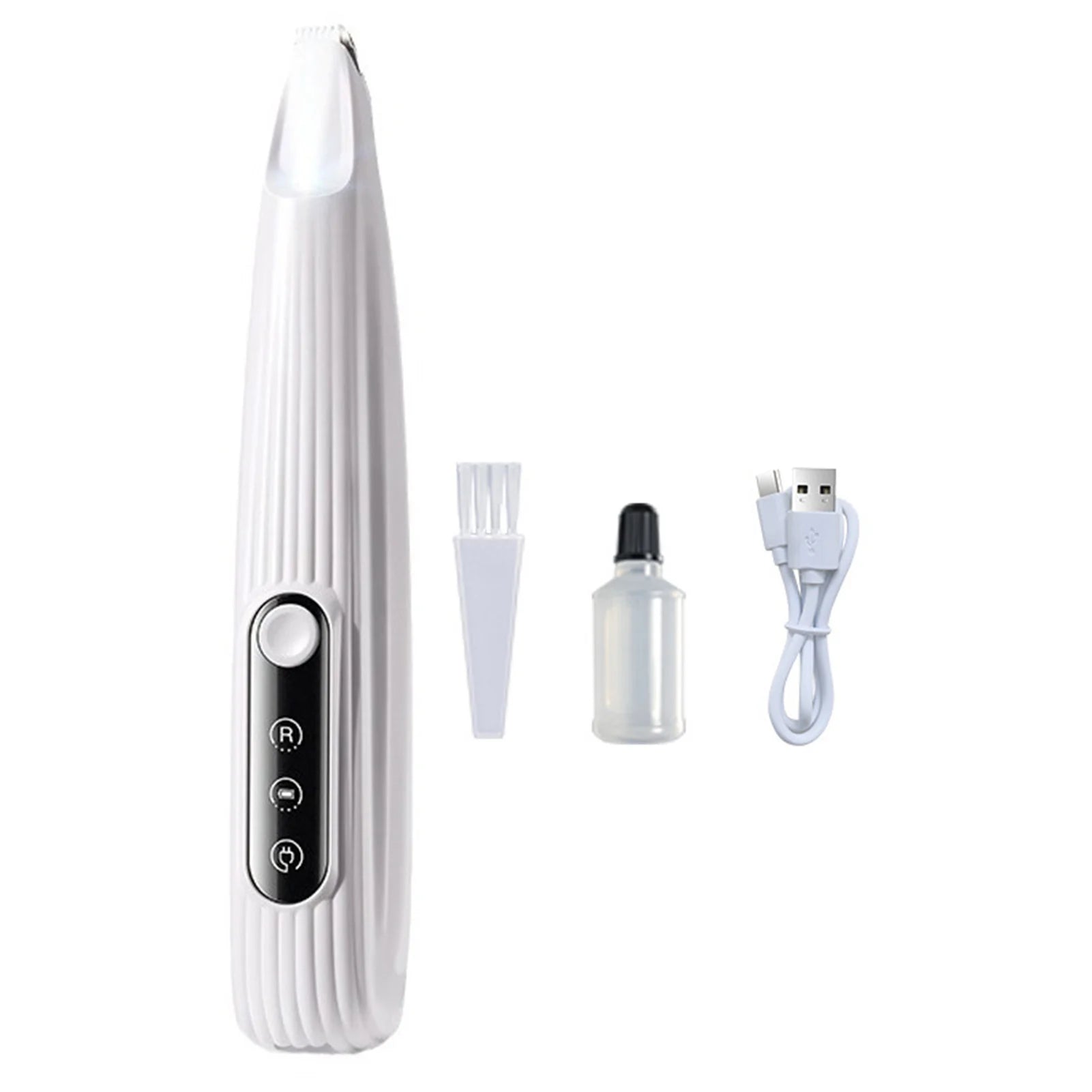 Portable Dog Paw Trimmer with Led Light Rechargeable Cordless Nail Grinder Shaver for Cats And Other Pets Nail Grooming Tools - Furbury