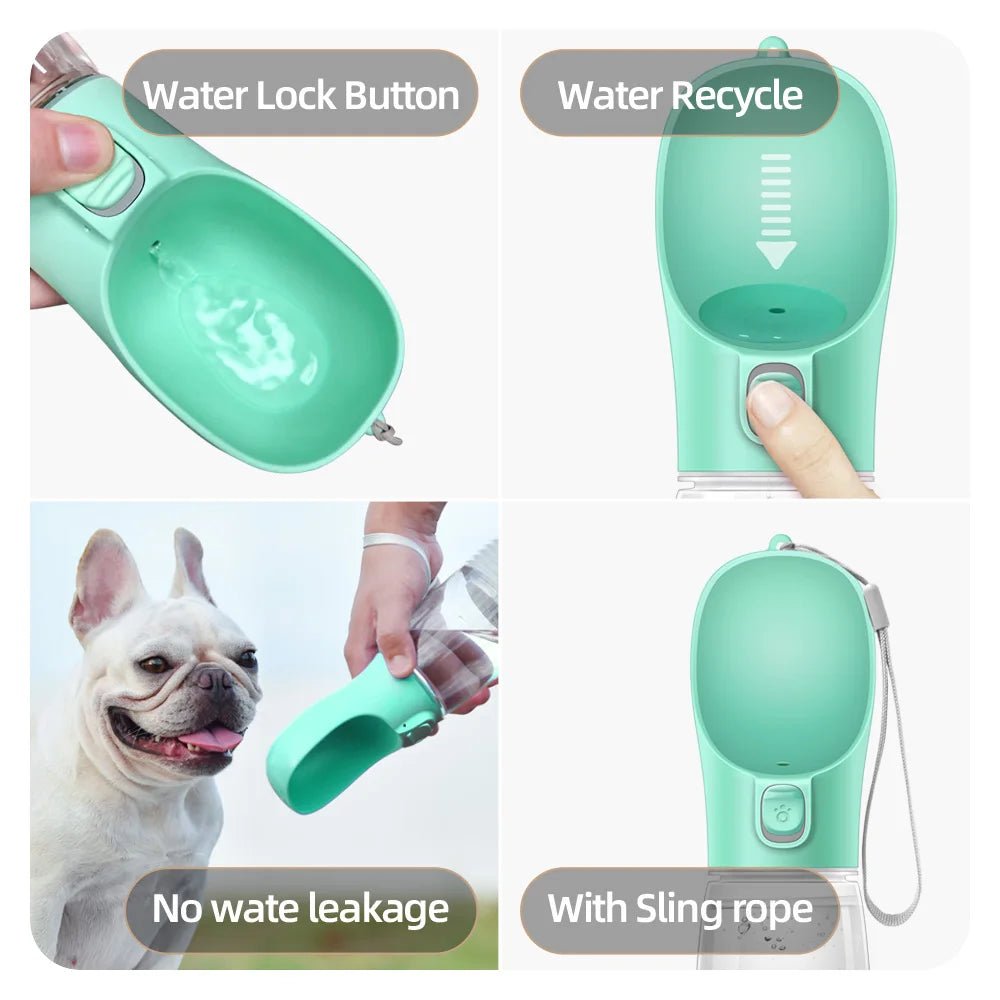 Portable Dog Water Bottle For Small Large Dogs Cat Outdoor Leakproof Walking Drinking Bowls Chihuahua French Bulldog Supplies - Furbury