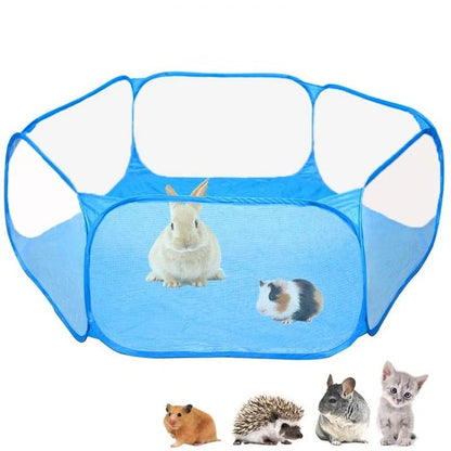 Portable Pet Cat Dog Cage Tent Playpen Folding Fence For Hamster Hedgehog Small Animals Breathable Puppy Cat Rabbit Guinea Pig - Furbury