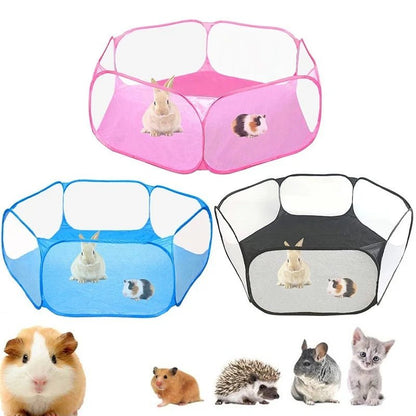 Portable Pet Cat Dog Cage Tent Playpen Folding Fence For Hamster Hedgehog Small Animals Breathable Puppy Cat Rabbit Guinea Pig - Furbury