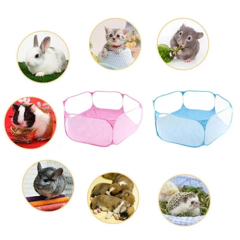 Portable Pet Cat Dog Cage Tent Playpen Folding Fence For Hamster Hedgehog Small Animals Breathable Puppy Cat Rabbit Guinea Pig - Furbury