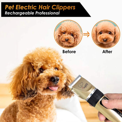 Professional Dog Hair Clipper All Metal Rechargeable Pet Trimmer Cat Shaver Cutting Machine Puppy Grooming Haircut Low Noice - Furbury