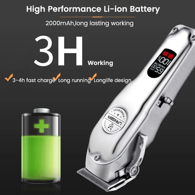 Professional Dog Hair Clipper All Metal Rechargeable Pet Trimmer Cat Shaver Cutting Machine Puppy Grooming Haircut Low Noice - Furbury