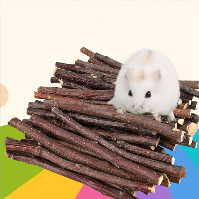 Professional Hamster Rabbit Teeth Grinding Apple Tree Stick Minerals Molar Stone Toys for Chinchilla Hamster PetToys accessories - Furbury