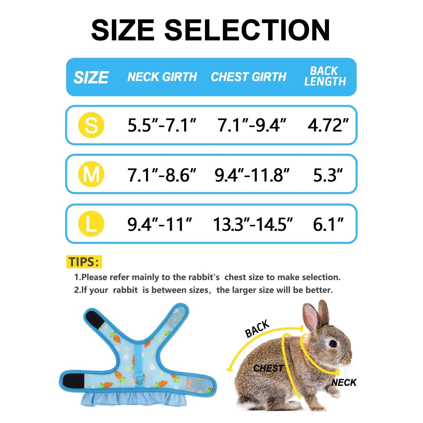 Rabbit Harness with Leash Cute Adjustable Buckle Breathable Mesh Vest Skirt for Bunny Guinea Pig Small Pet Traction Harness Suit - Furbury