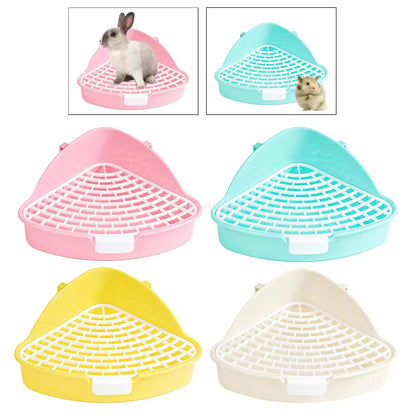 Rabbit Litter Tray Toilet Animal Potty Trainer Bunnies Corner Toilet Box for Ferret Hamster Dragon Cat Guinea Pig Dutch Supplies - Furbury