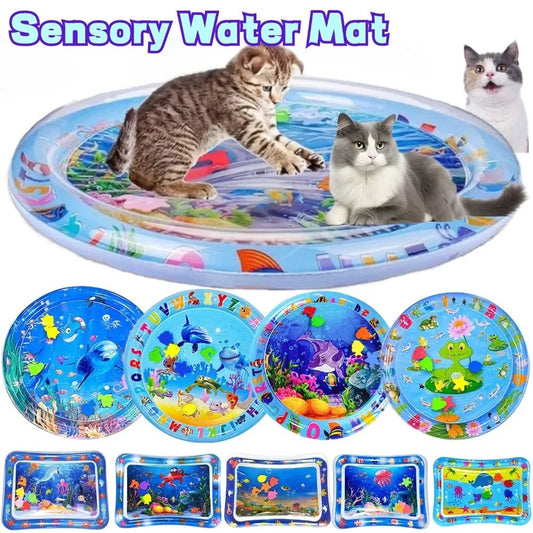 Sensory Water Mat Thickened Sensor Play Water Sensor Cat Mat Pet Supplies Cleaning Cooling Mat Summer Cat Pets Accessories - Furbury