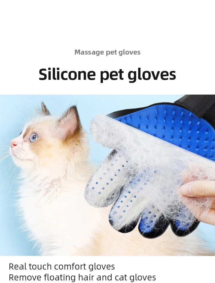 Silicone Pet Gloves Cat Dog Hair Removal Cat Supplies Comb Hair Removal Brush Rubber Sticky Hair Gloves - Furbury