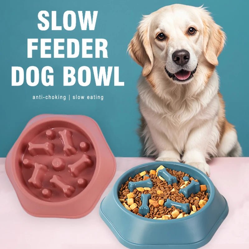 Slow Feeder Dog Bowl Anti - choking Slow Feeding Bowls for Dogs Anti - slip Pet Slow Eat Dishes Puzzle Bowls for Small Medium Dogs - Furbury