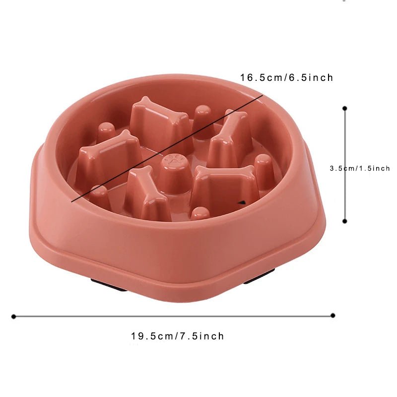 Slow Feeder Dog Bowl Anti - choking Slow Feeding Bowls for Dogs Anti - slip Pet Slow Eat Dishes Puzzle Bowls for Small Medium Dogs - Furbury