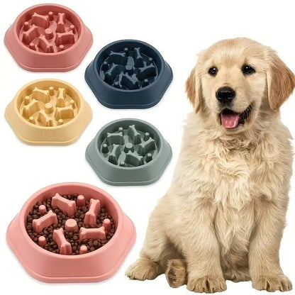 Slow Feeder Dog Bowl Anti - choking Slow Feeding Bowls for Dogs Anti - slip Pet Slow Eat Dishes Puzzle Bowls for Small Medium Dogs - Furbury