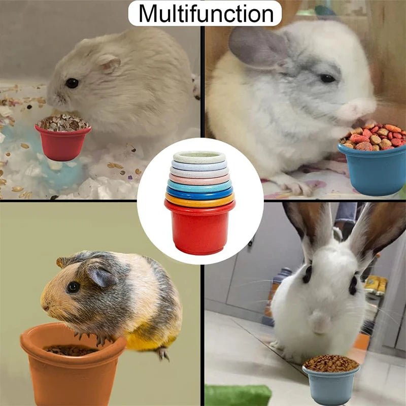 Small Animals Rabbits Toys Bunny Stacking Cups Bunny Hiding Food and Playing Toy Hamster Guinea Pig Nesting Toys - Furbury