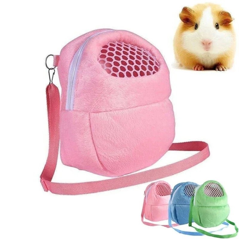 Small Pet Carrier Rabbit Cage Hamster Chinchilla Travel Warm Bags Guinea Pig Carry Pouch Bag Breathable Pet Cage Rat Leash - Furbury