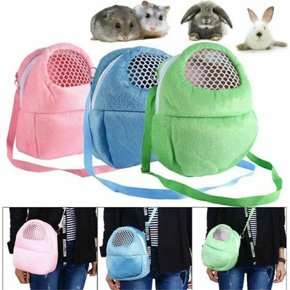 Small Pet Carrier Rabbit Cage Hamster Chinchilla Travel Warm Bags Guinea Pig Carry Pouch Bag Breathable Pet Cage Rat Leash - Furbury